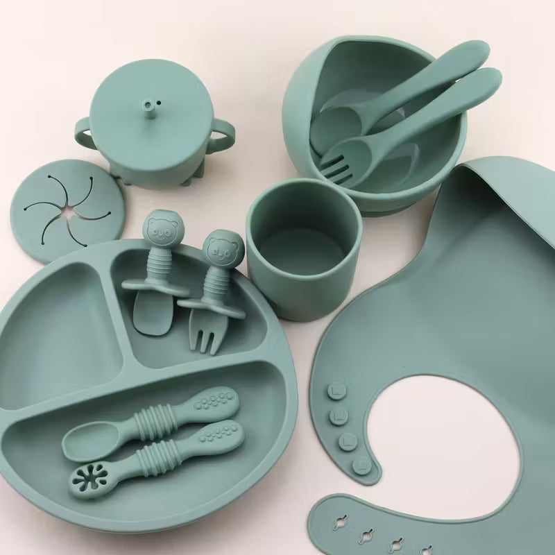 Silikon Baby-Geschirrset – 12-teilig