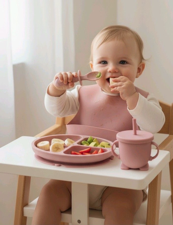 Silikon Baby-Geschirrset – 12-teilig